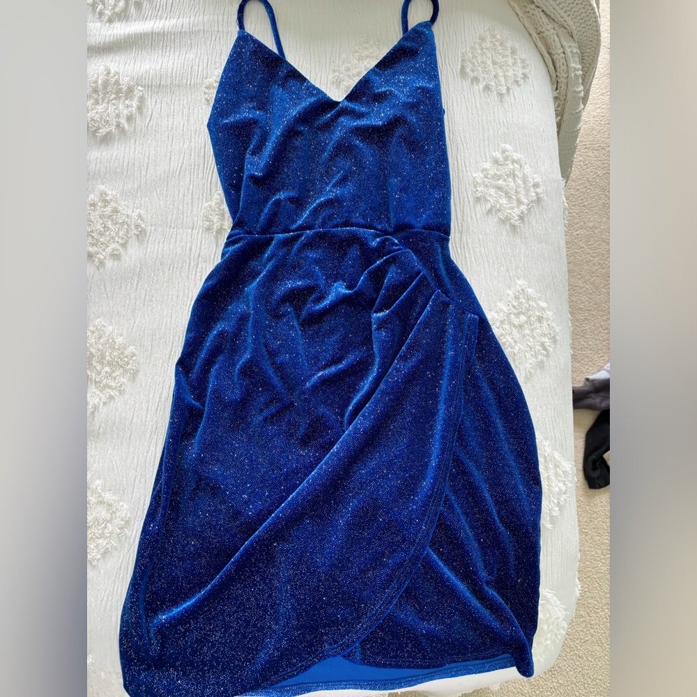 Windsor blue sparkly homecoming dress